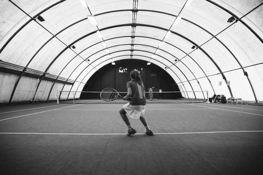 tennis, court, dome